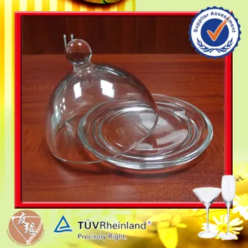 149mm X 106mm high flint glass dome cake cover cake stand
