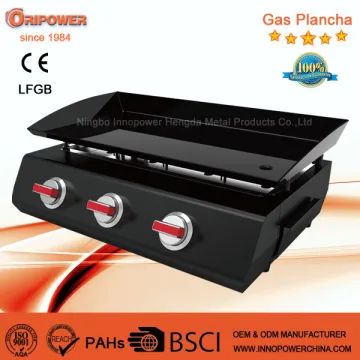 3 Burner Gaz Plancha BBQ Grill with Ce for France
