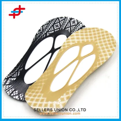 Japanese Women's Cross Braces Lace Invisible Boat Socks