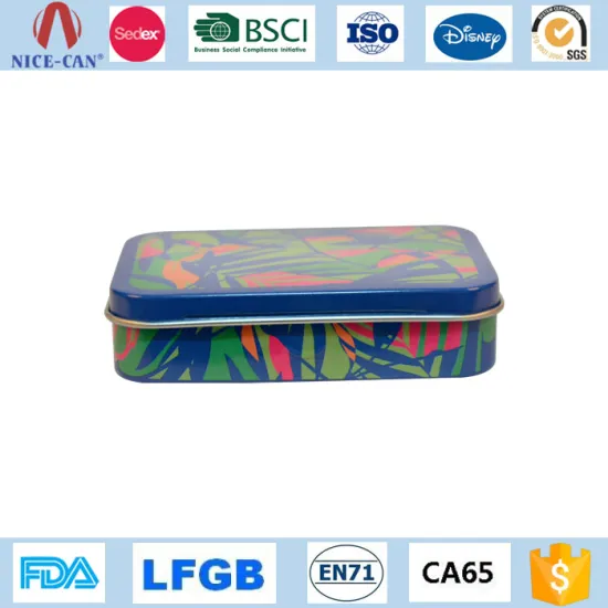 Airtight rectangular tin box for packaging