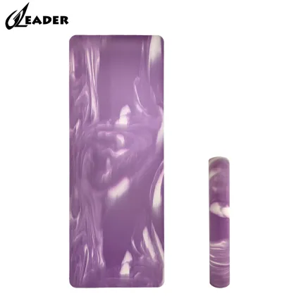Eco-Friendly Non-Slip Black and Purple Yoga Mat