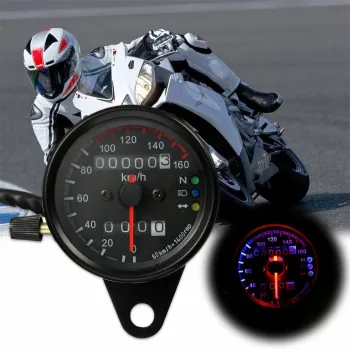 Refit MotorcycRefit Motorcycle LED Odometer Speedmeter Meter Instrument LED Backlight Speed 12V Universal Motorcycle Accessories