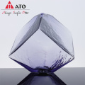 Cube Shape Crystal Flower Vase For Home Decoration