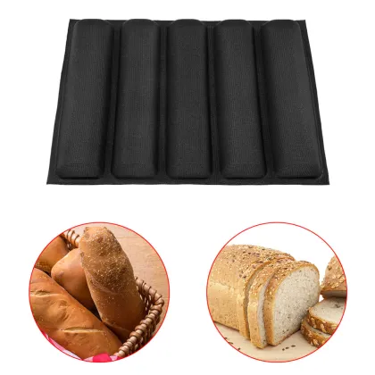Industrial Non-stick Fiberglass Silicone Baguette Bread Mold
