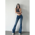 Hohe Taille Stretch Flare Jeans Frauen