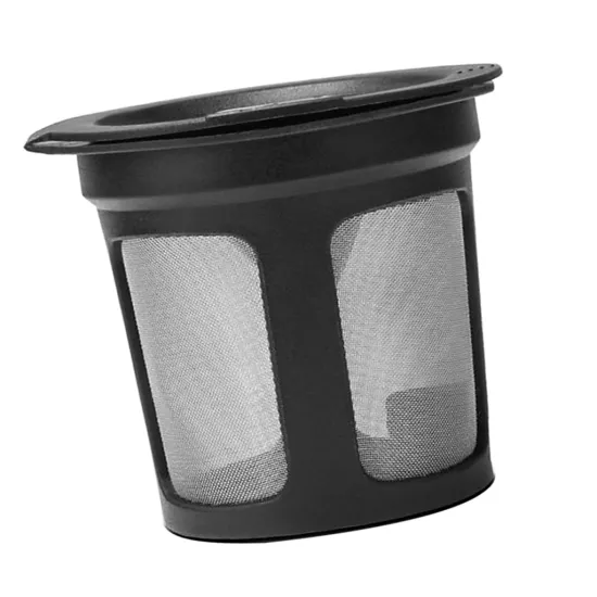 Single Reusable Refillable Coffee Pod Filters Compatible with Keurig 2.0 1.0 K Cup Coffee Makers, Black
