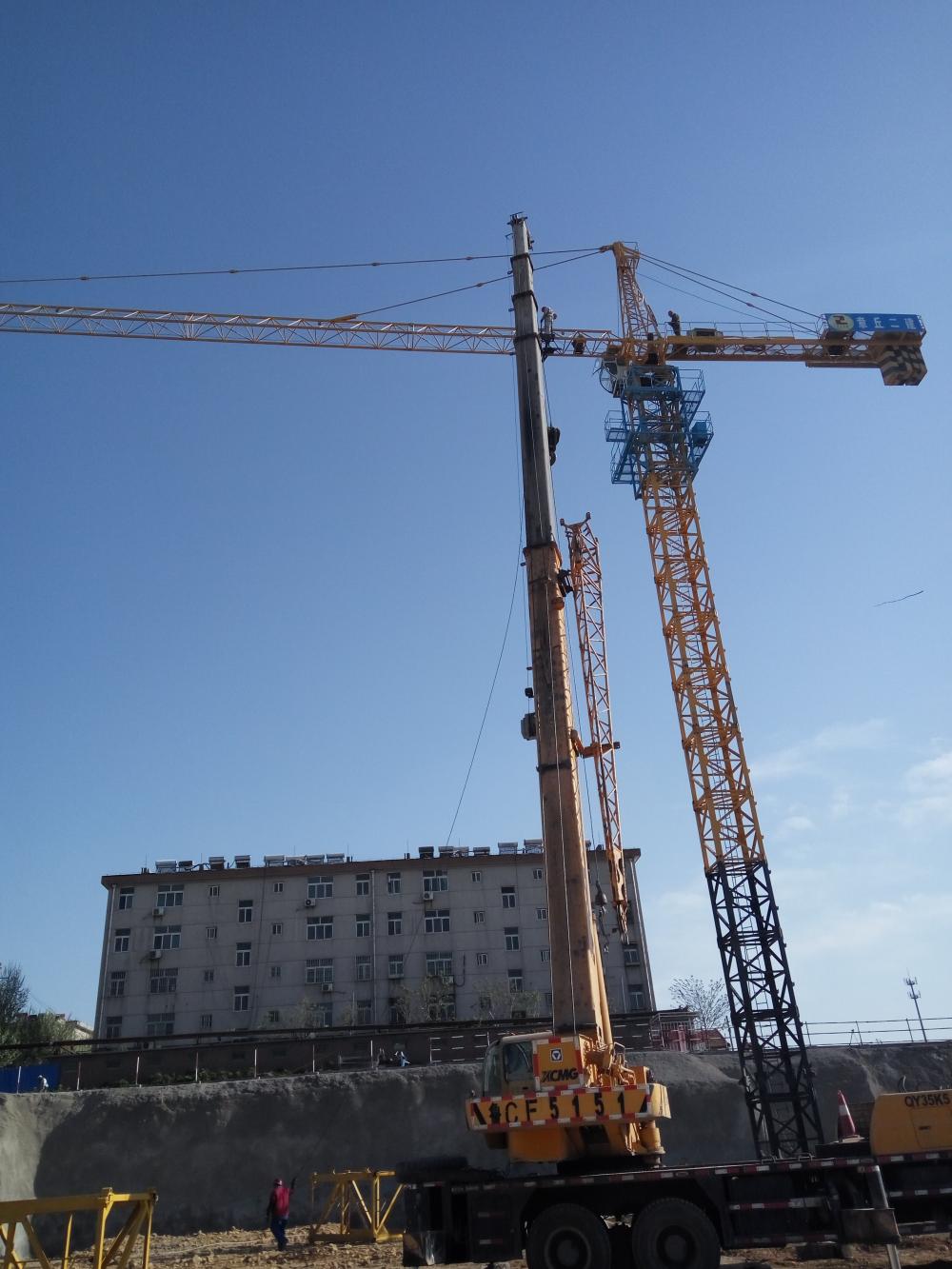 5t QTZ Rent Electric Self Raising Tower Crane