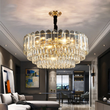 2021 New Simple Atmosphere Light Luxury Chandelier Crystal Pendant Lamp
