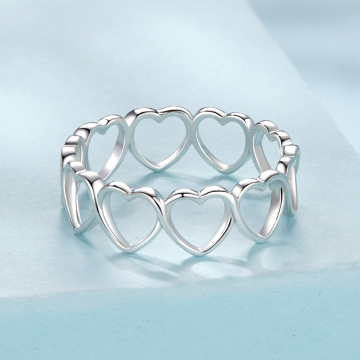 Women's Silver Plated Metal Cutout Index Finger Ring for Anniversary - Wholesale Fashion Rings