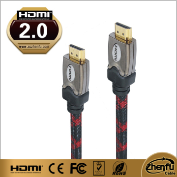 Fashion High Speed 24k Gold Micro flat HDMI Cable 1.4