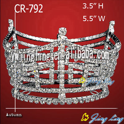 2018 Silver Plated Full Round Pageant Crowns