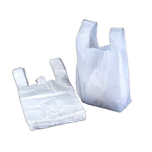Custom printed poly plastic hdpe t-shirt vest carrier handle package bag for grocery