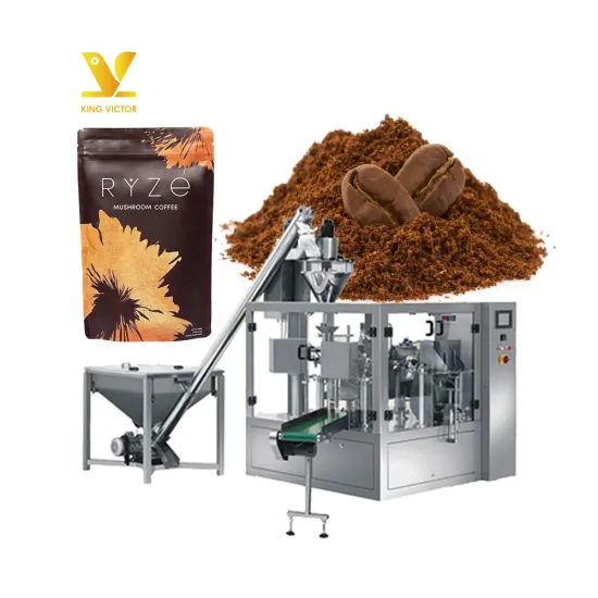 Automatic Vertical Premade Bag Powder Filling and Sealing Machine for Coffee Powder Packaging