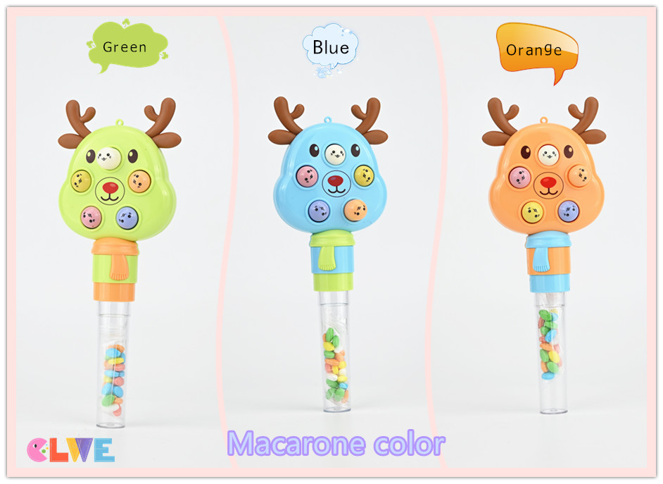 Novidade macarone color rena head lubling gophers brinquedo