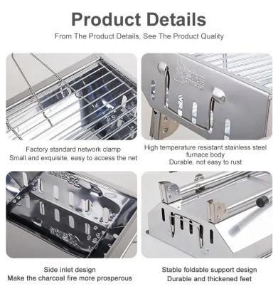 Foldable Charcoal Bbq Grills Portable Bbq Grill Stainless Steel Charcoal Bbq Grillbbq Grills
