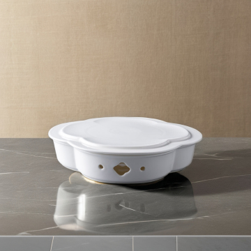 Custom Logo 12\" White Ceramic Charger Plates and Dinnerware Sets for Food Businesses