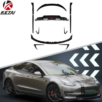 Turbo Style Aero Kit with Rear Diffuser, Front Lip and Light for Tesla Model 3 (2018-2023)