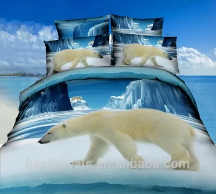 Wholesale cotton 3d printed bedding set with masha and bear