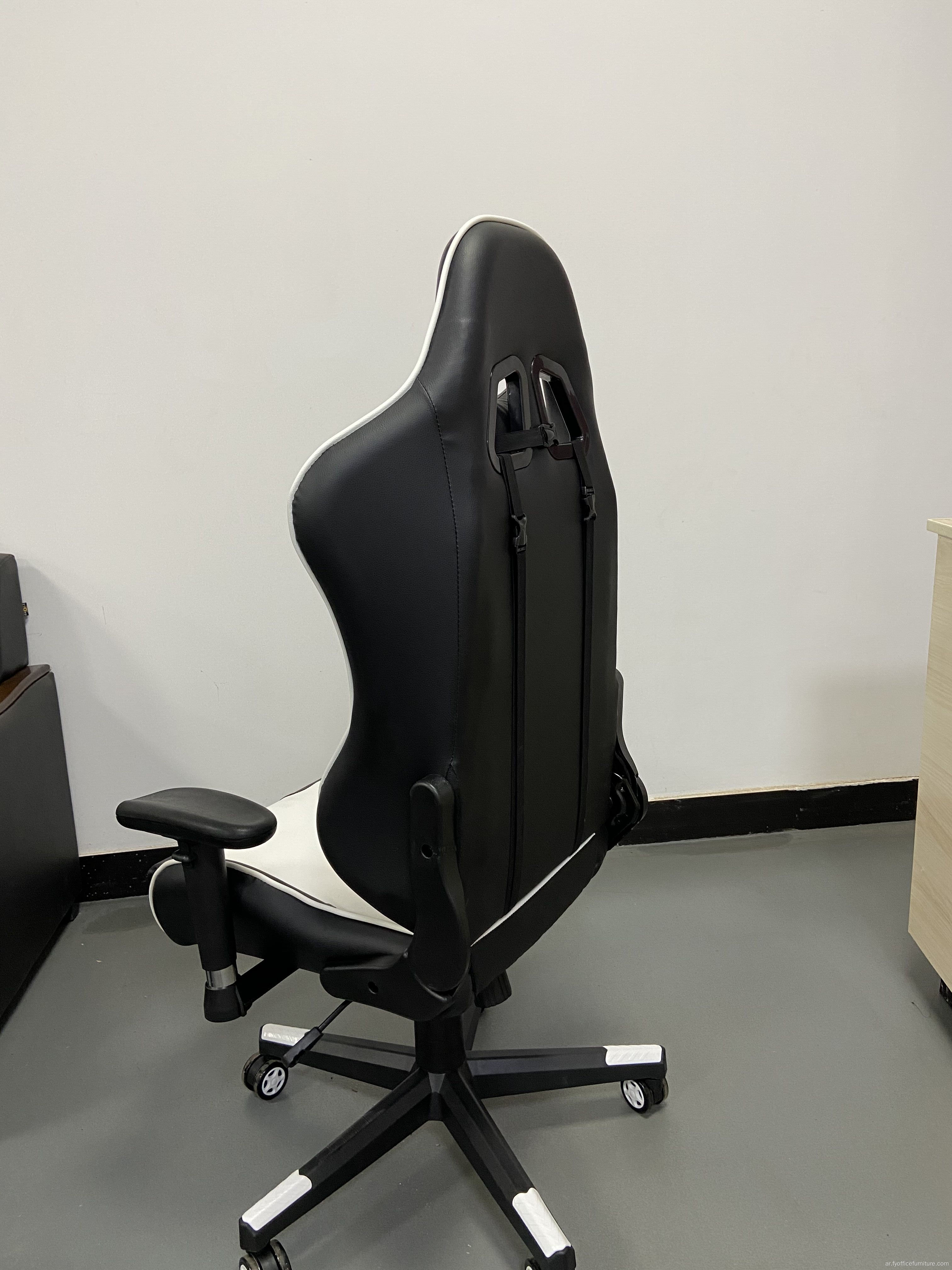 سعر البيع الكامل كرسي ألعاب الكمبيوتر المكتبي المصنوع من الجلد مع مسند للذراعين