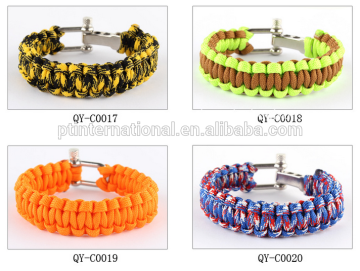 Fashion Bracelet, Braided Adjustable Life Saving Bracelet, Promotional Survival Bracelet Jewelry PT2383