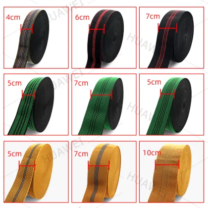 Black Elastic Belt Sofa Webbing Rolls