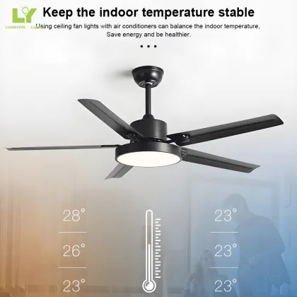 220V Plastic Australian Breeze Automatic Inverter Bladeless Bathroom LED Ceiling Fan Light