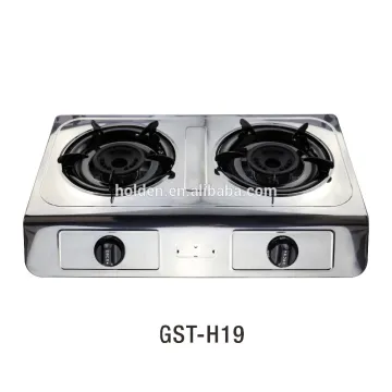 Auto ignition two burner gas stove