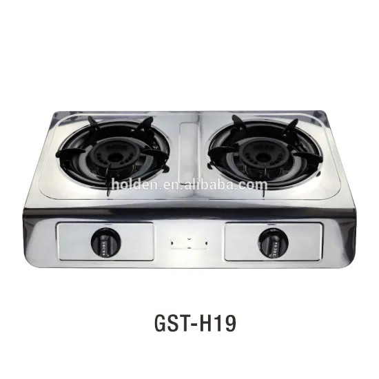 Auto ignition two burner gas stove