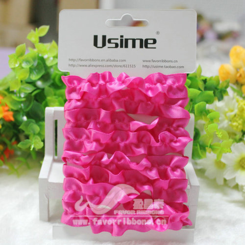 Wholesale garment accessories pleated satin ribbon