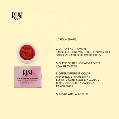 RISI Custom Cream Lash Extension Glue Remover - Bulk Eyelash Remover Private Label