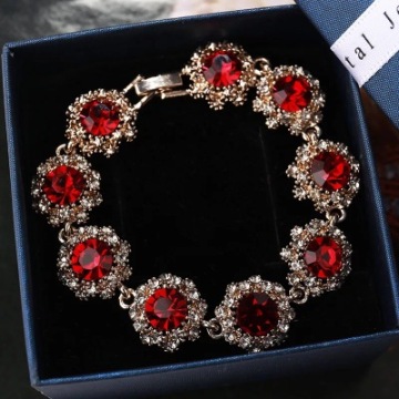ขายร้อนสร้อยข้อมือ Diamond Ladies Big Pulsera Vintage Rhinestone Vintage