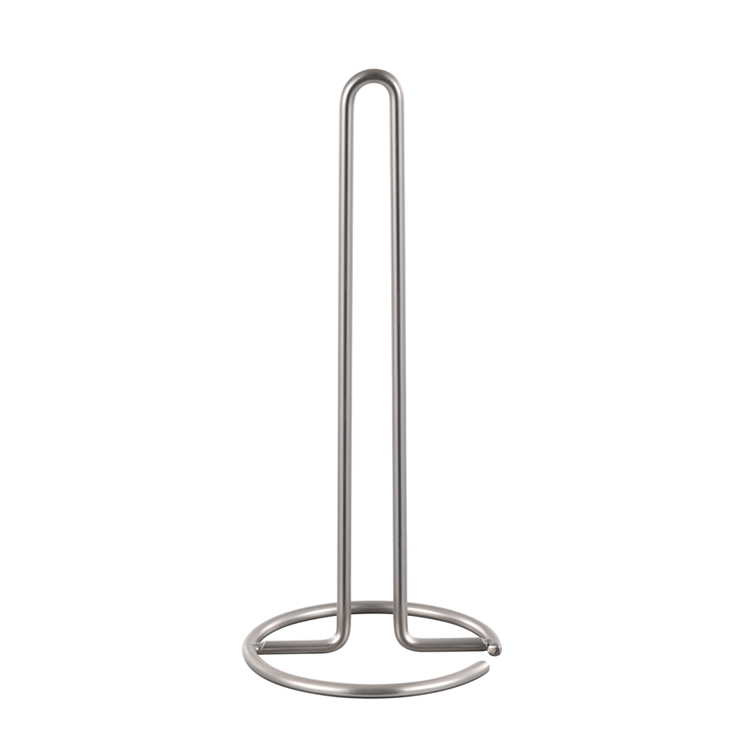 Brushed Nickel Toilet Paper Towel Roll Holder Stand 