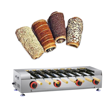 LPG Forno Commercial Chimney Cake Roller, 8pcs Stainless Steel Stick Chimney Roller for Bread Oven