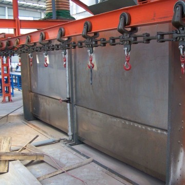 Electric power overhead rail trolley for LPG cylinder powder coating