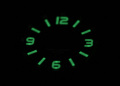 Esfera azul reloj super verde lume mate