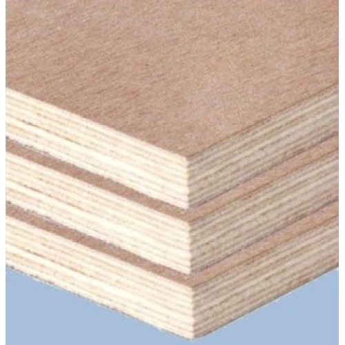 Veneer faced commercial plywood