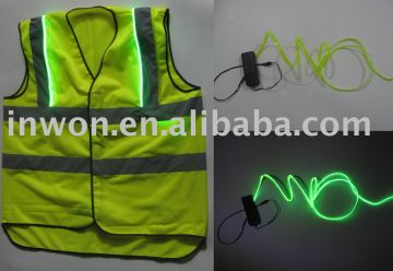 Factory supply High brightness 2.3mm green Welted el wire in rolls