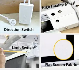 Cynthia HD Fabric Electric Projector Screen