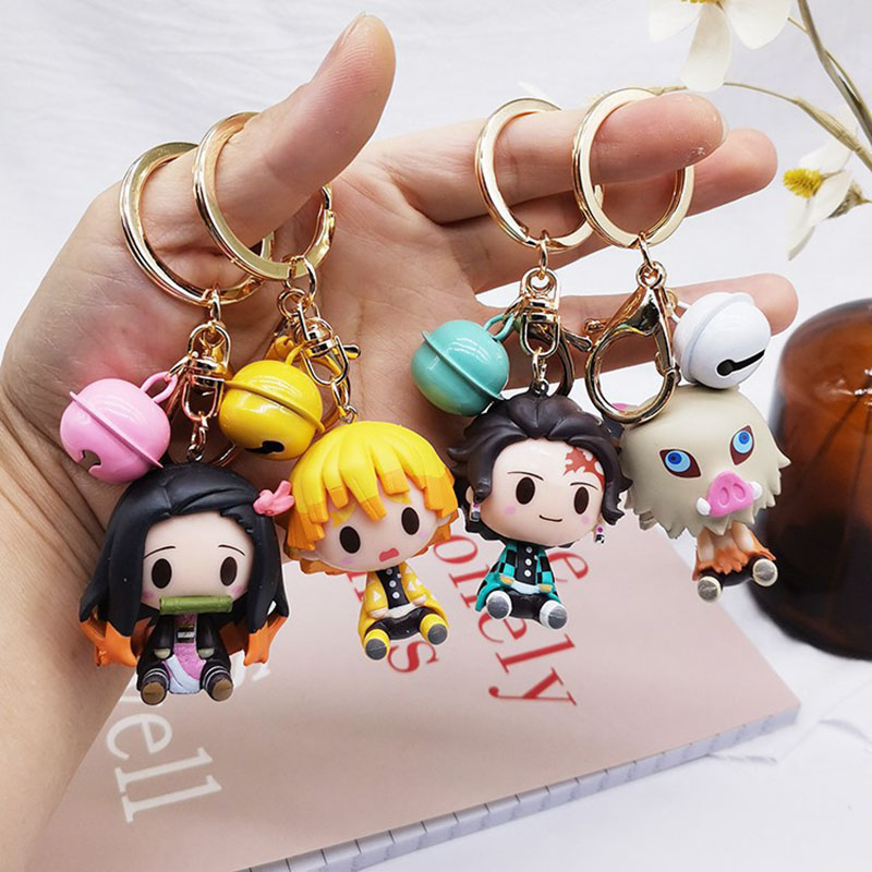 Anime Design 3D Cartoon Rubber Soft Pvc Keychains