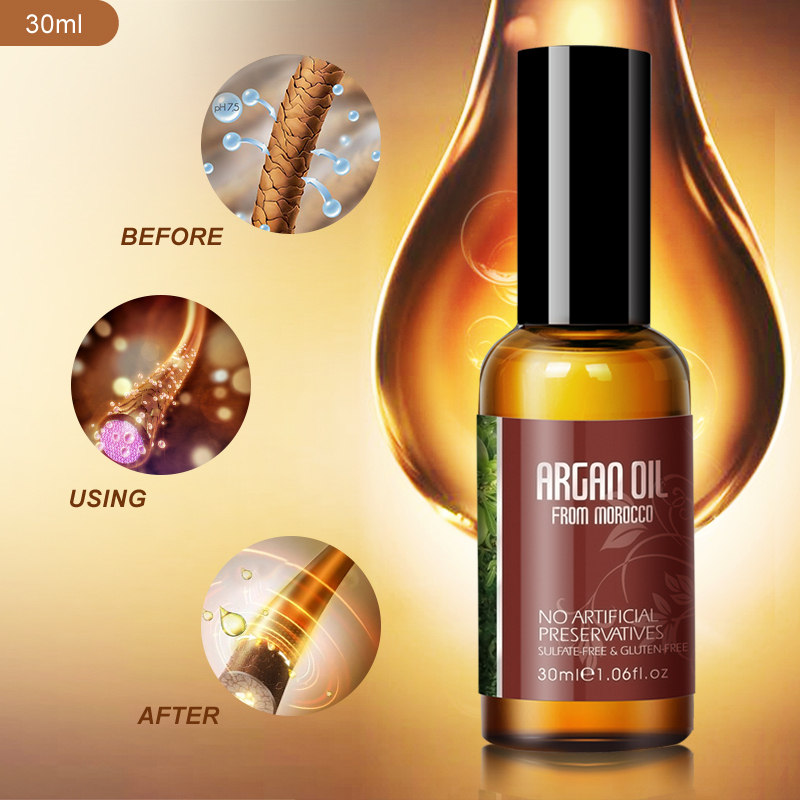 Hair Care Product Nourishing Hair Treatment Repairing Damaged Argan Oil Hair Serum