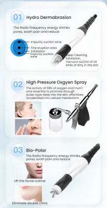 7 in 1 beauty equipment Hydra Dermabrasion Peeling oxygeno facial machine