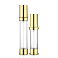 15 ml 30 ml Bester Preis heißer Verkauf als Plastik Augencreme Gold Silber Kosmetische luftlose Lotion Pumpe Flasche