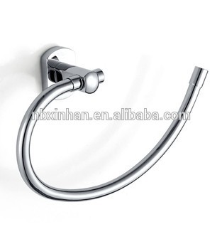 Elegant,wall mounted,bathroom accessories zinc alloy+stainless steel towel ring/chrome plated