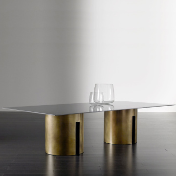 Wedding Gold Legs Stainless Steel Large Dining Table