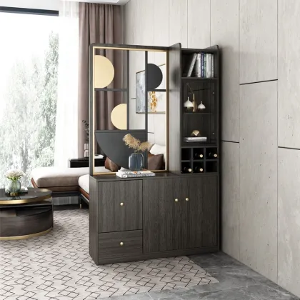 Modern Wooden Shoes Entrance Cabinet for Living Room