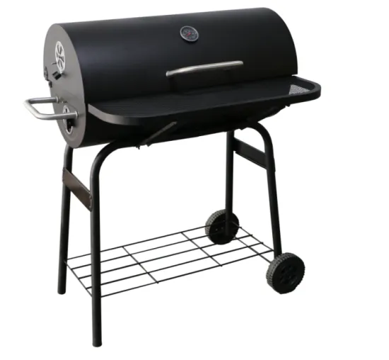 Backyard garden large party charcoal barbecue full barrel oil drum bbq grills with table