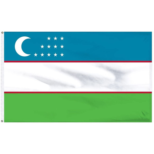 Poliestrowe narodowe flagi promocyjne Uzbekistanu