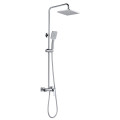 2021 new design 3 way single handle chrome rain shower mixer set bathroom fittings bath shower faucets system