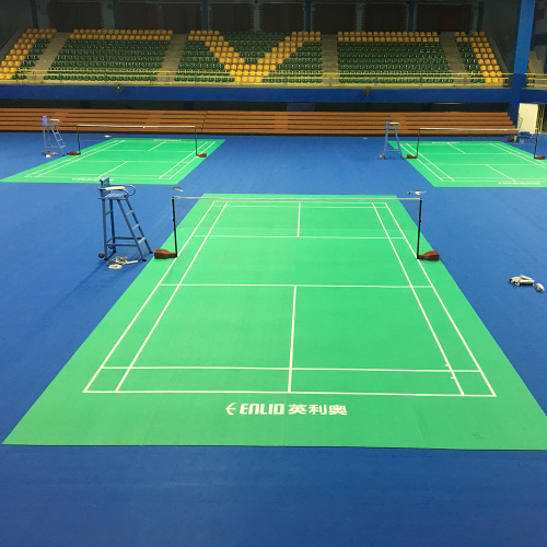 Piso de badminton em PVC certificado pela BWF