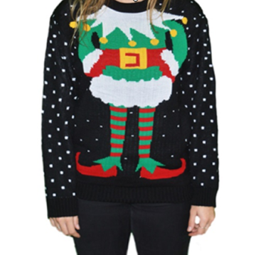 Soft and Funny Christmas Sweater with Hilarious Santa Print - Perfect for Ugly Sweater Parties
